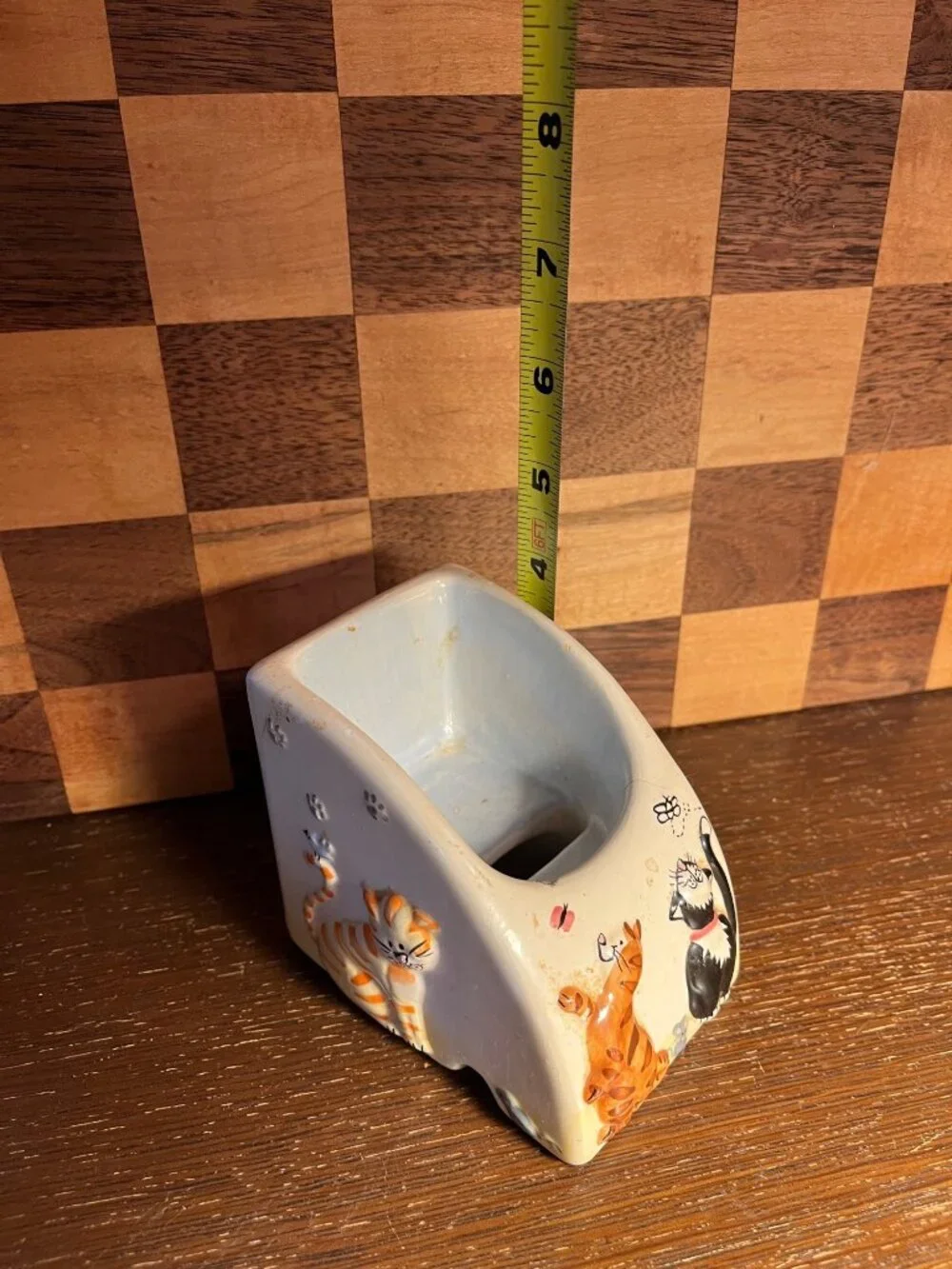 Ceramic Cat Desk Accessory Holder for Narrow Phone A1000